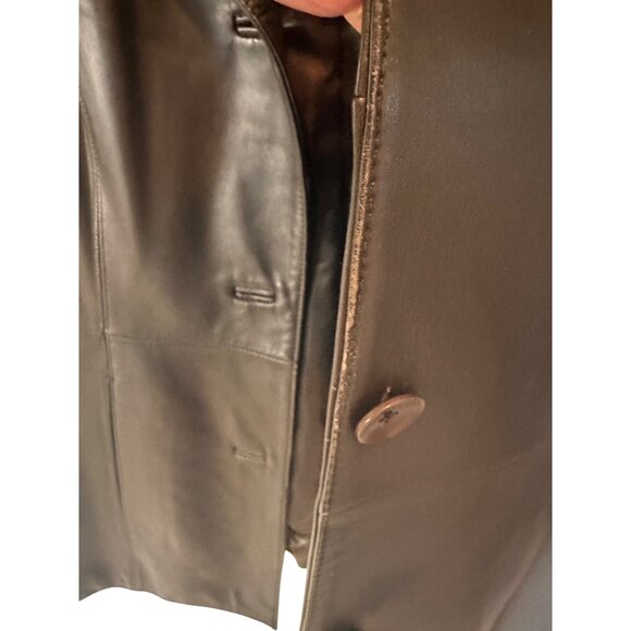 Valerie Stevens Large Vintage Geniune Lamb Leather Brown Womens Jacket - Picture 9 of 14